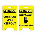 National Marker Co Floor Sign - Caution Chemical Spill Keep Out FS5